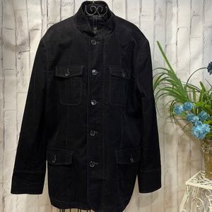 Express Corduroy Utility Jacket Barn Coat Button & Zip Front Fully Lined